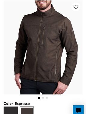 Kuhl Men's Brown Lightweight Zip Jacket, size XL.